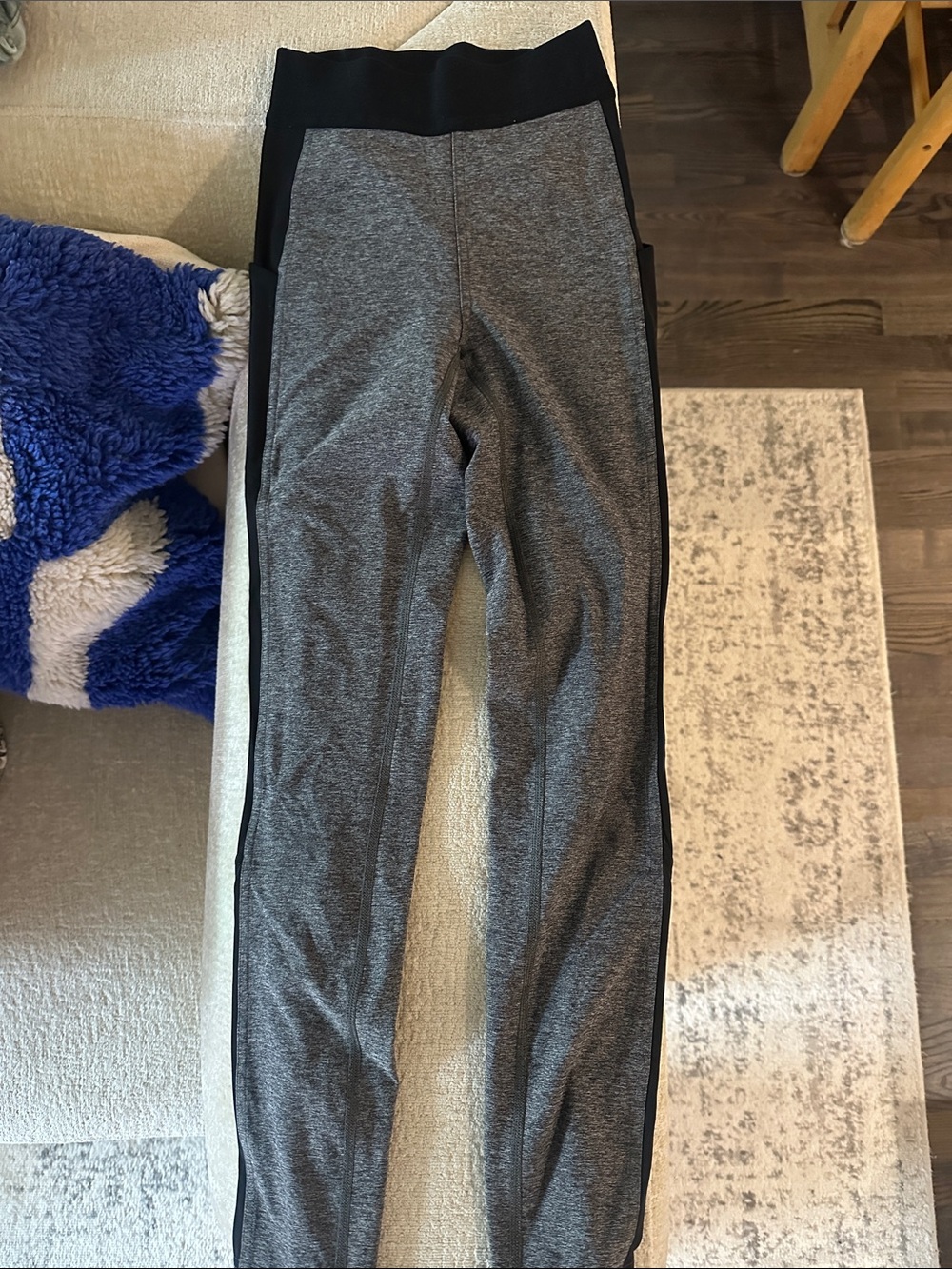 lululemon athletica Gray and Black Performance Leggings